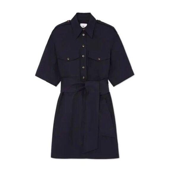G. Label by GOOP Roxanne Utility Boxy Shirtdress, Navy, NWT, Size 8 - Picture 2 of 12